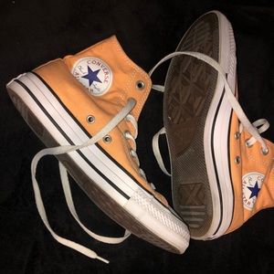 Peach/Pastel Orange High Top Converse